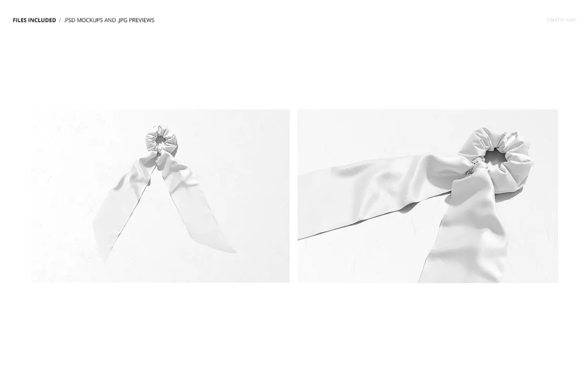 Scrunchie Scarf Mockup Set