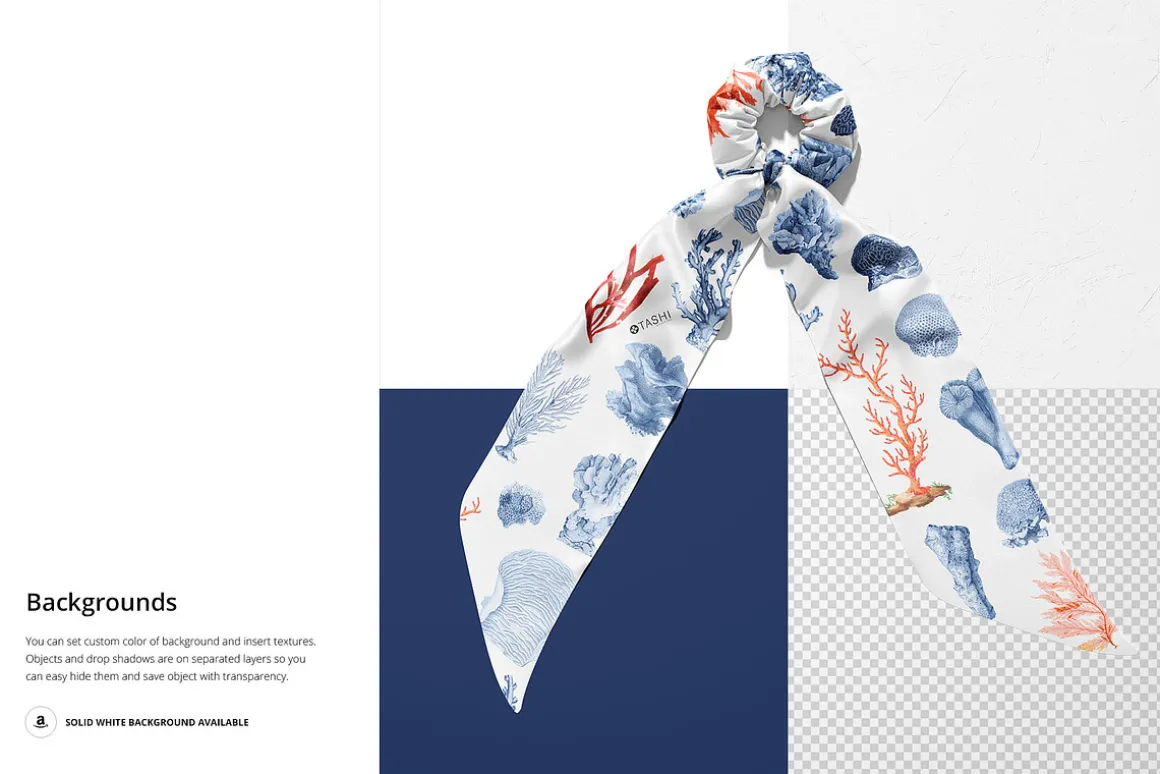 Scrunchie Scarf Mockup Set