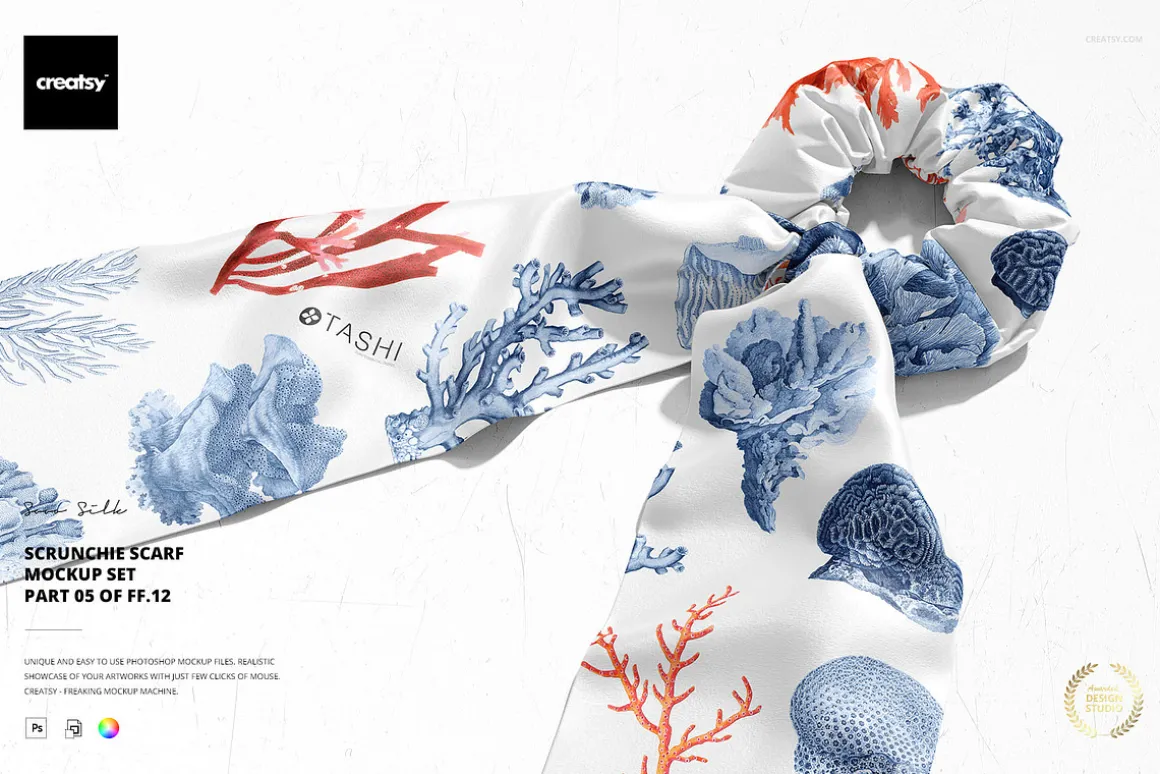 Scrunchie Scarf Mockup Set