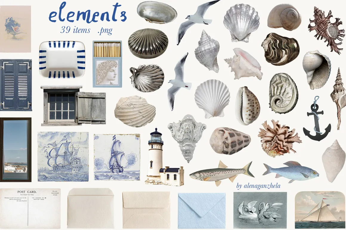 Sea Memories Mixed Collage Kit