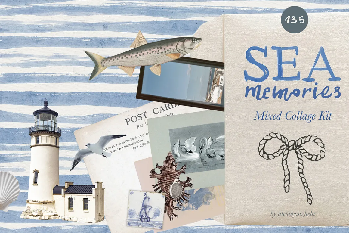 Sea Memories Mixed Collage Kit