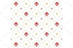Seamless Vector Pattern With Royal Lily