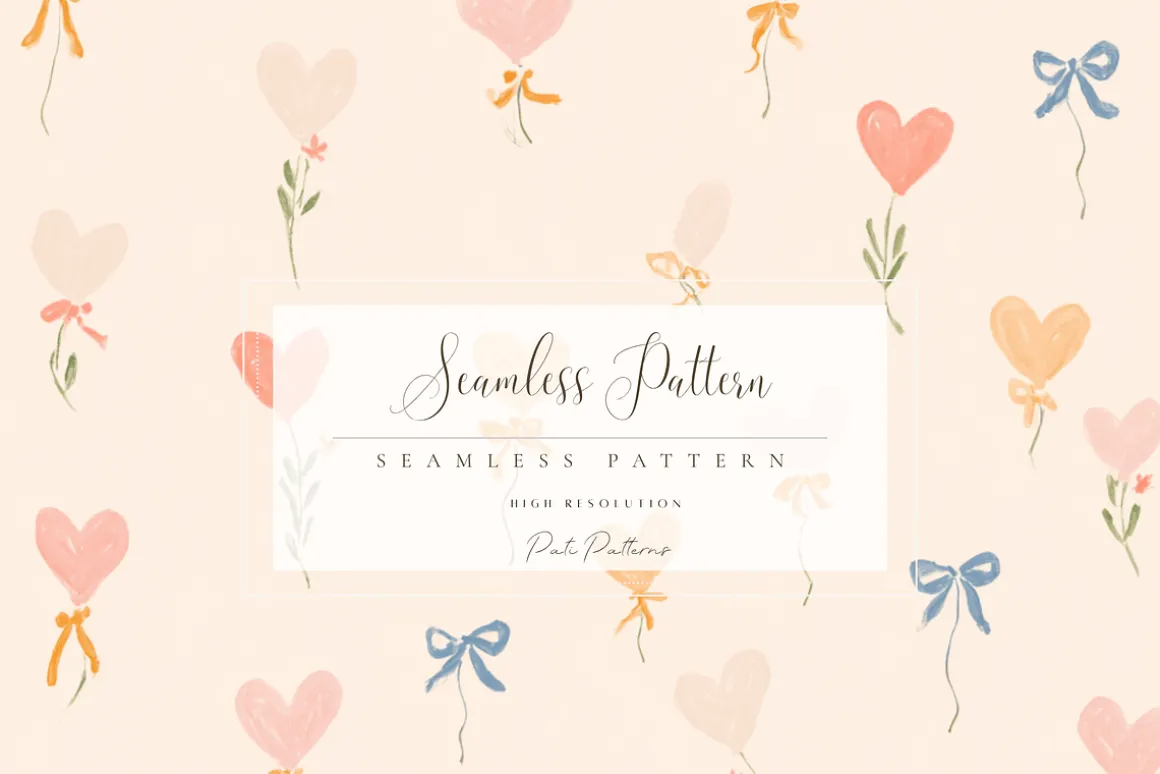 Seamless Heart Valentine Pattern PNG
