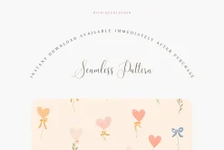 Seamless Heart Valentine Pattern PNG