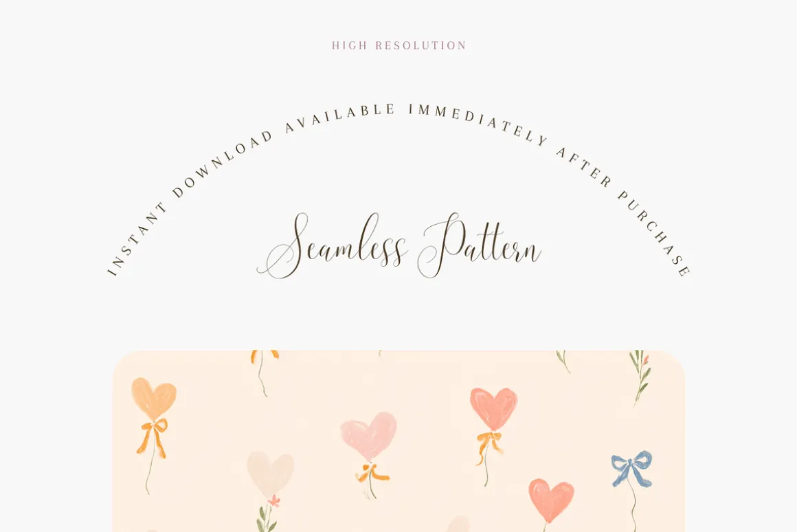 Seamless Heart Valentine Pattern PNG
