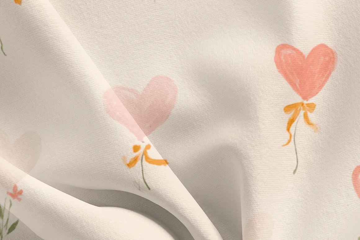 Seamless Heart Valentine Pattern PNG