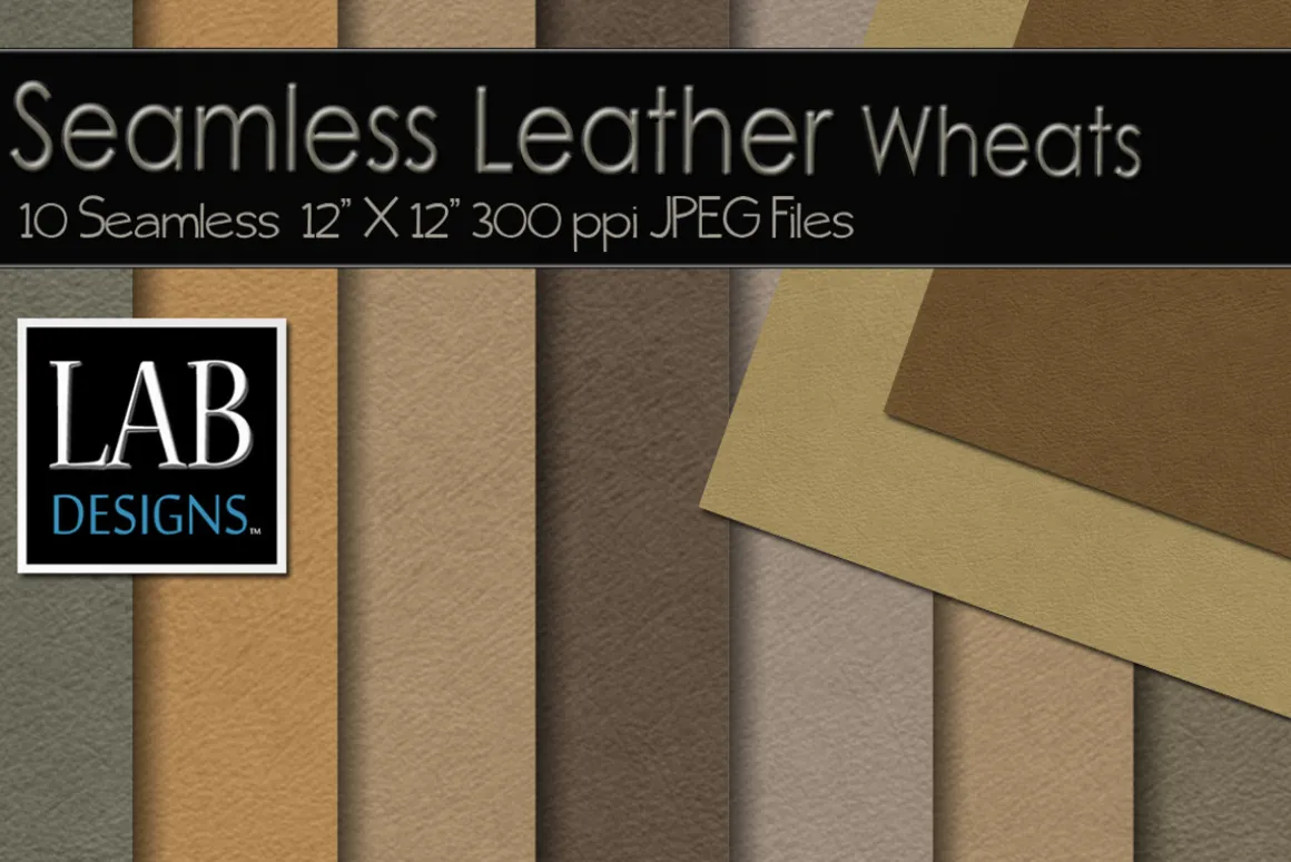 10 Seamless Leather Textures Wheat