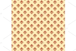 Seamless Pattern With Royal Lilies