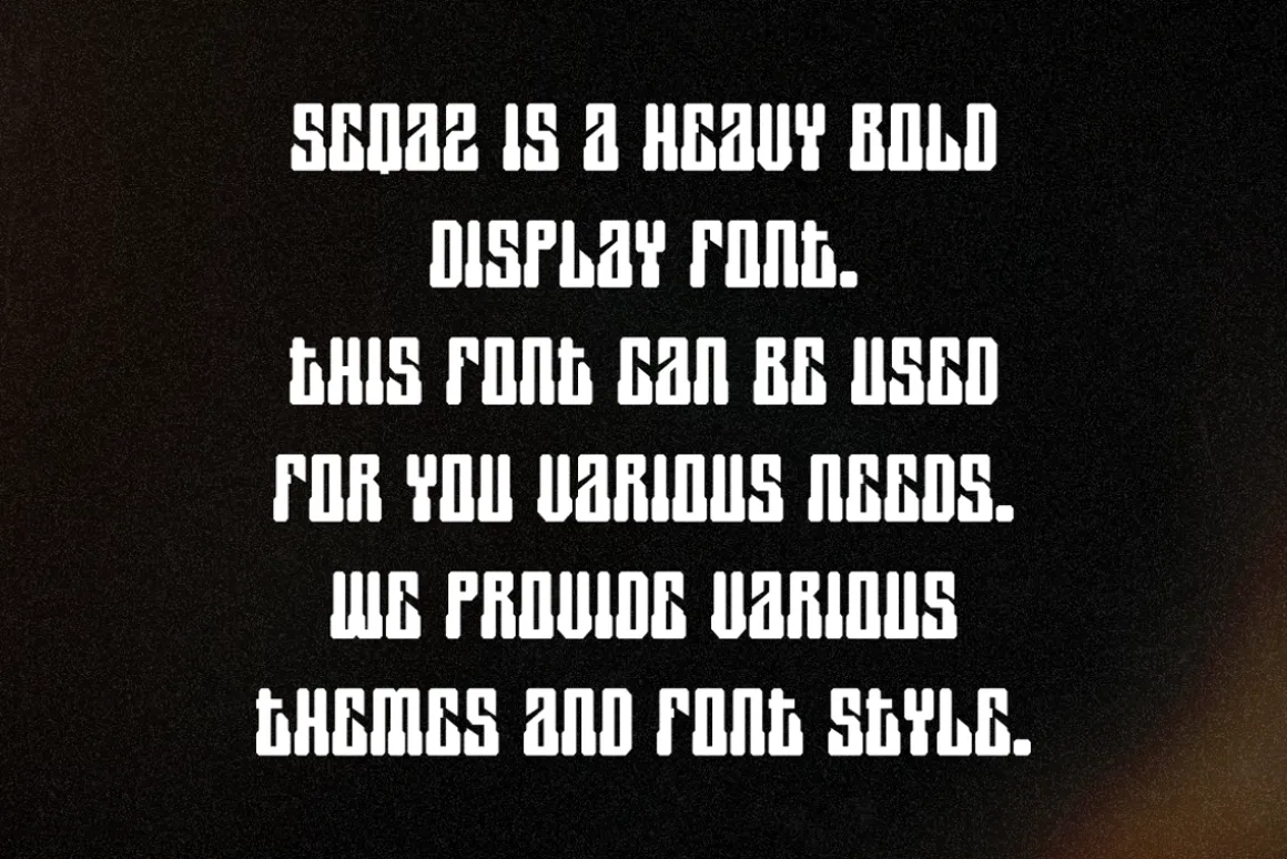 Seqaz - Heavy Bold Font
