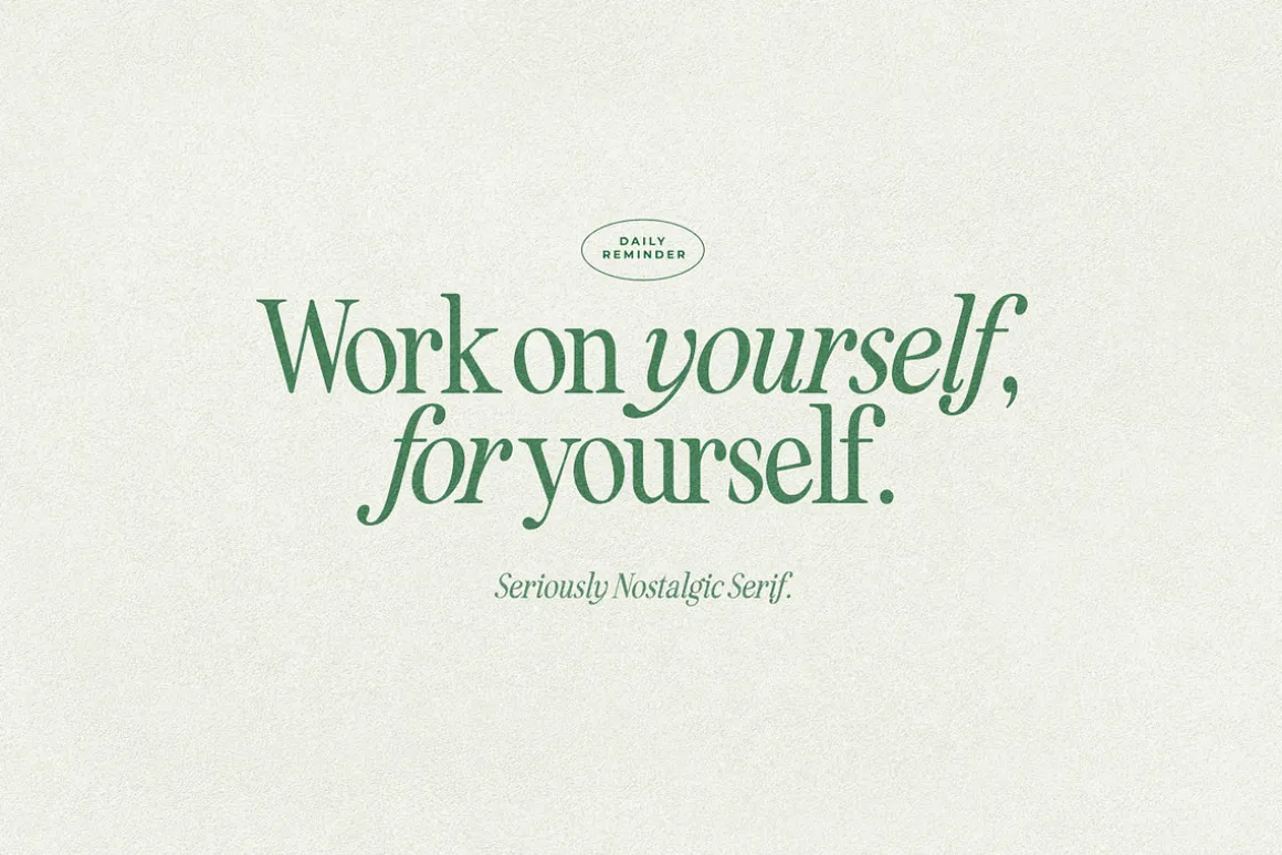 Seriously Nostalgic Serif