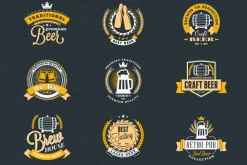 Set of Vintage Beer Badges