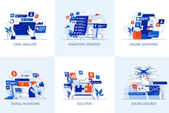 Set of 40 Modern Flat Design Concept