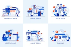 Set of 40 Modern Flat Design Concept