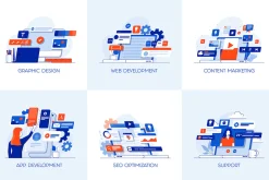 Set of 40 Modern Flat Design Concept