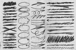 SET 240+ VECTOR SCRIBBLE ELEMENTS