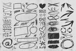 SET 240+ VECTOR SCRIBBLE ELEMENTS