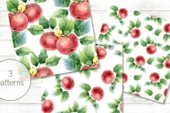 Set with apples