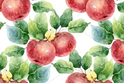 Set with apples