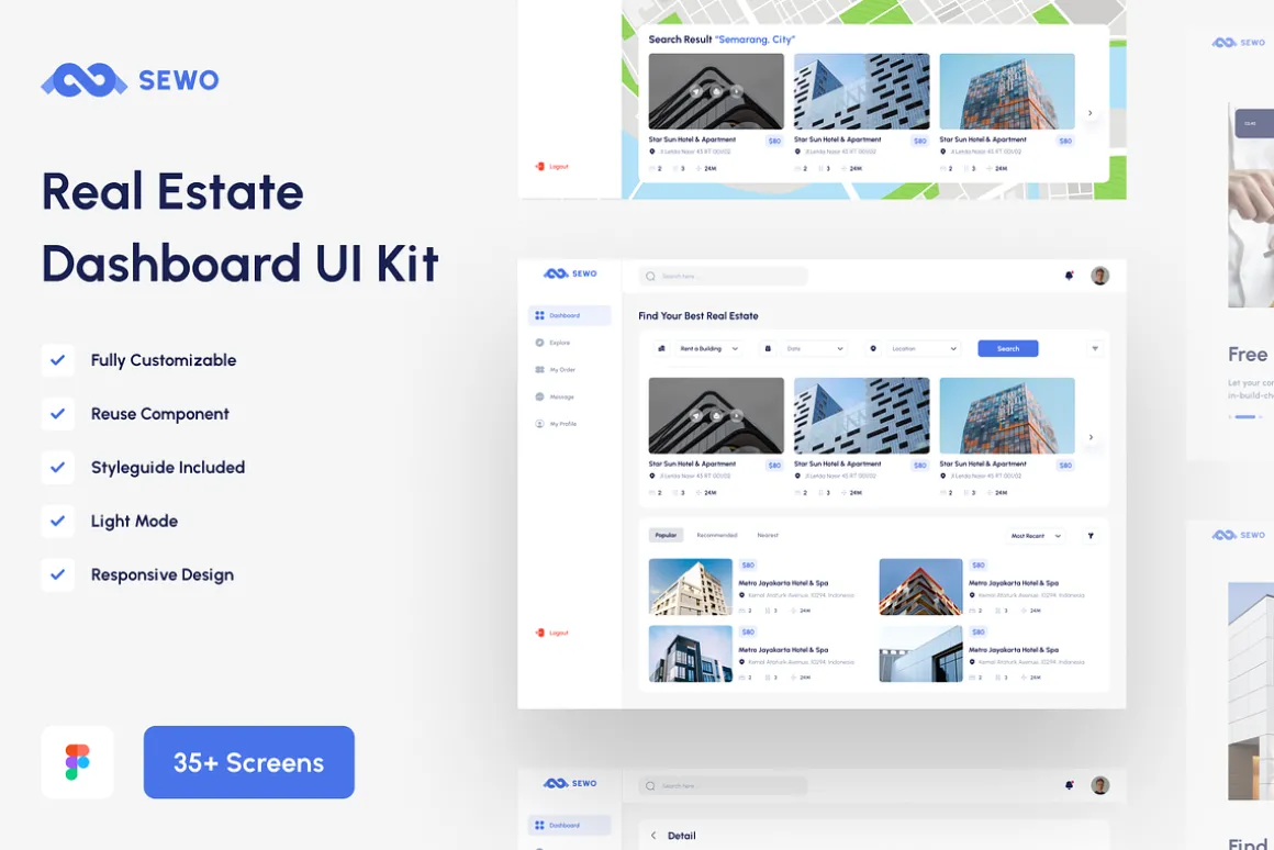 Sewo - Real Estate Dashboard UI Kit