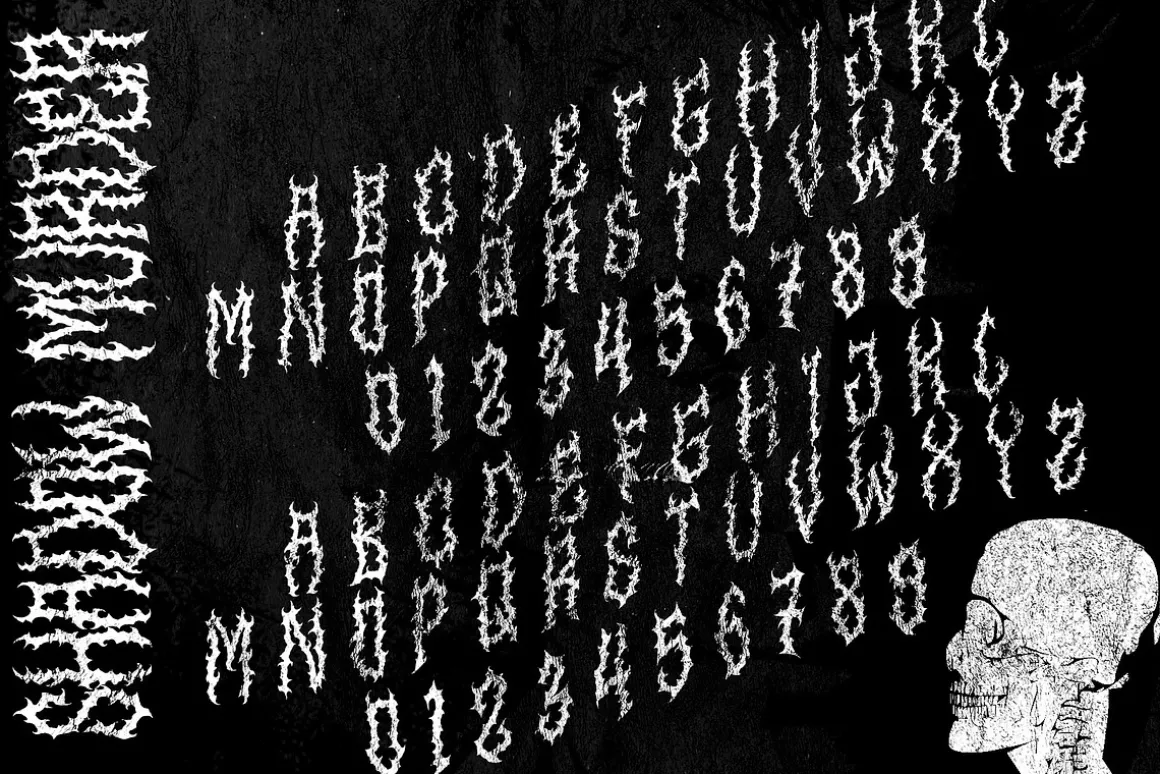SHADOW MURDER – Trash Metal Font