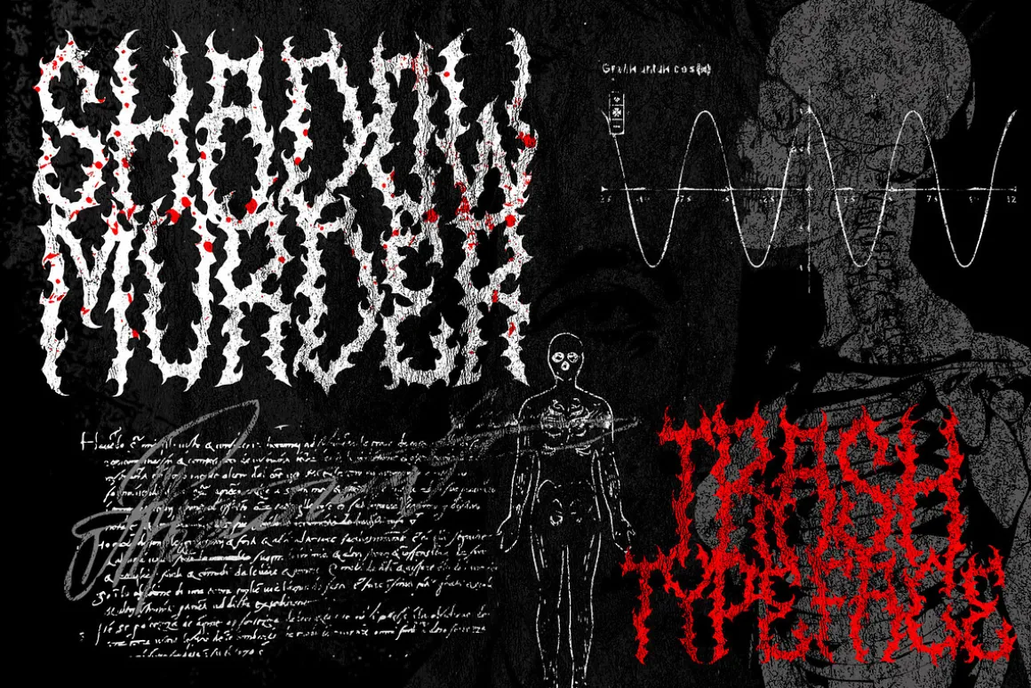 SHADOW MURDER – Trash Metal Font