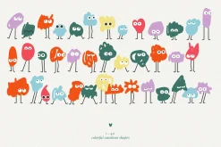 Shape Set - Cute Emotion 80 pieces