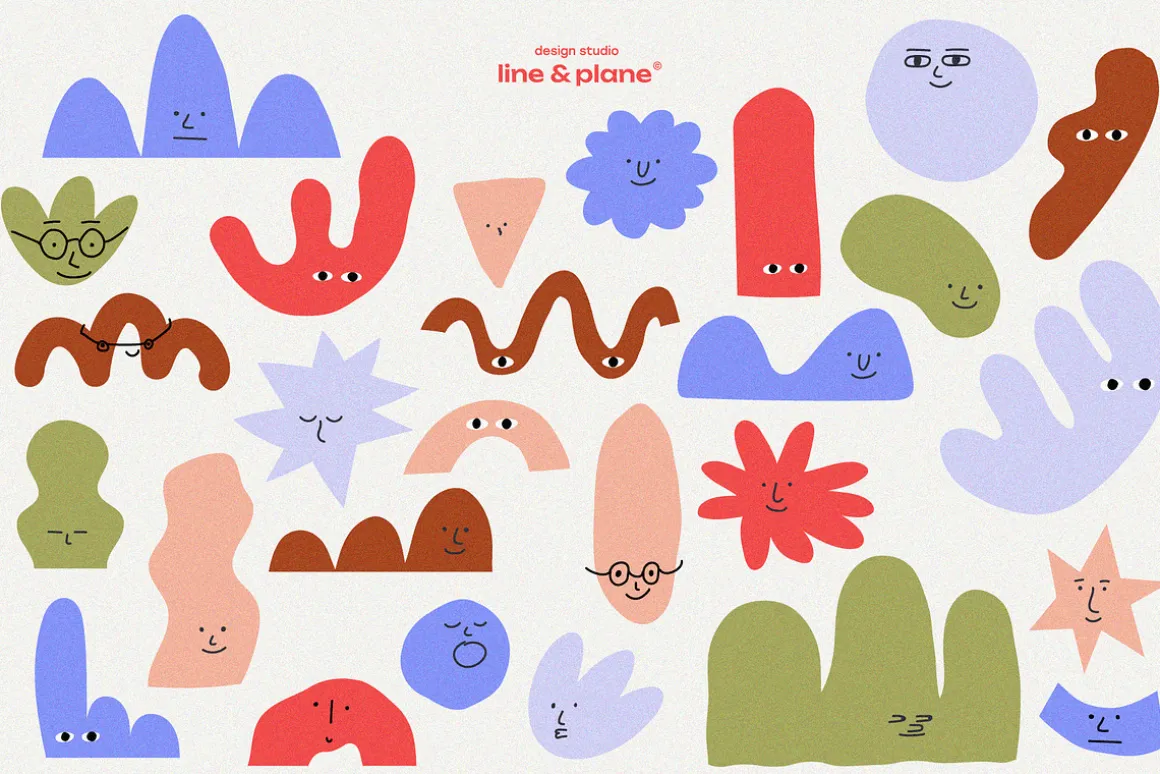 Shapes Set - Cute Emotion 27 Pieces