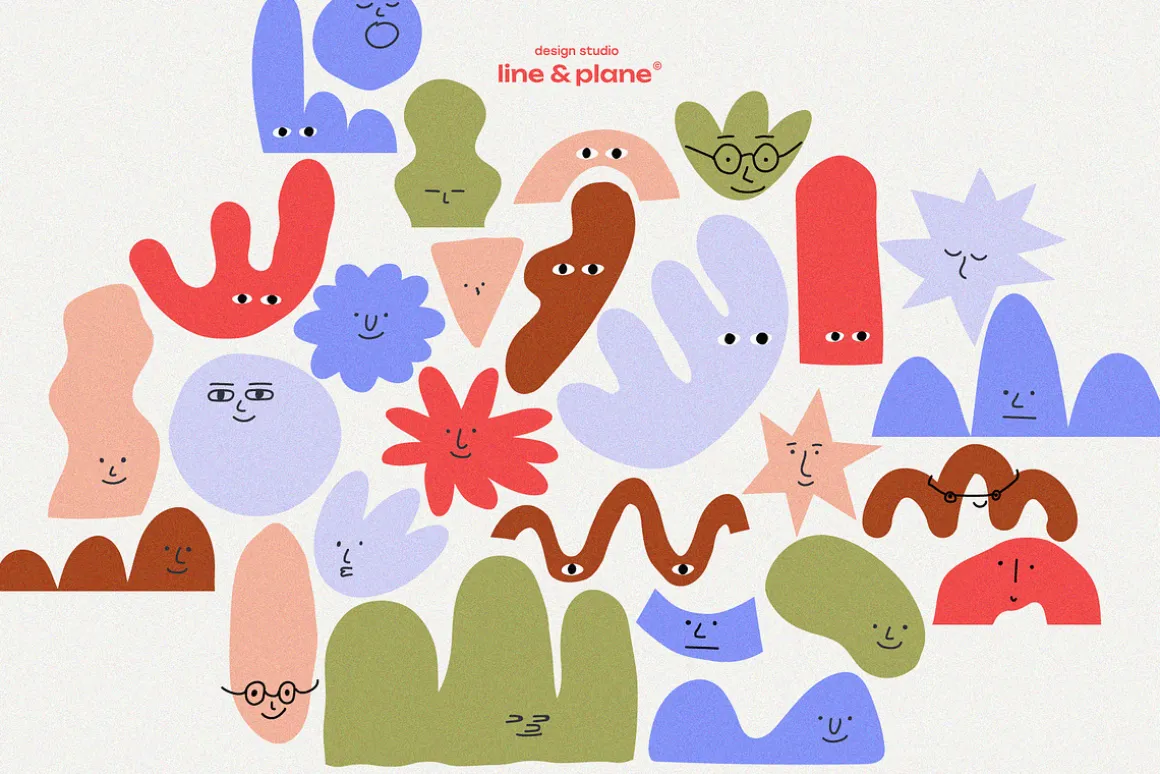 Shapes Set - Cute Emotion 27 Pieces