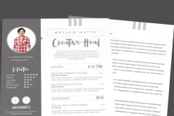 Sharp & Clean Resume for Photoshop