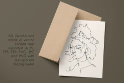 SHE - One line art women set