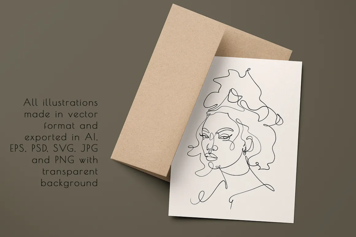 SHE - One line art women set