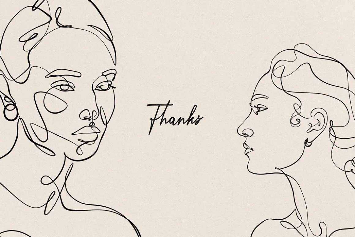 SHE - One line art women set