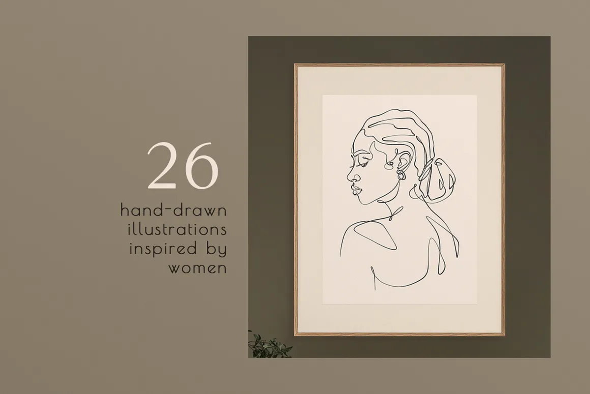 SHE - One line art women set