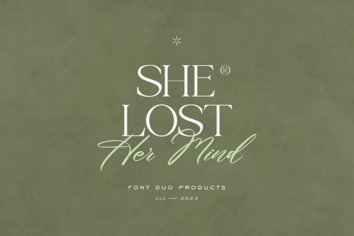 She Lost Her Mind | Font duo
