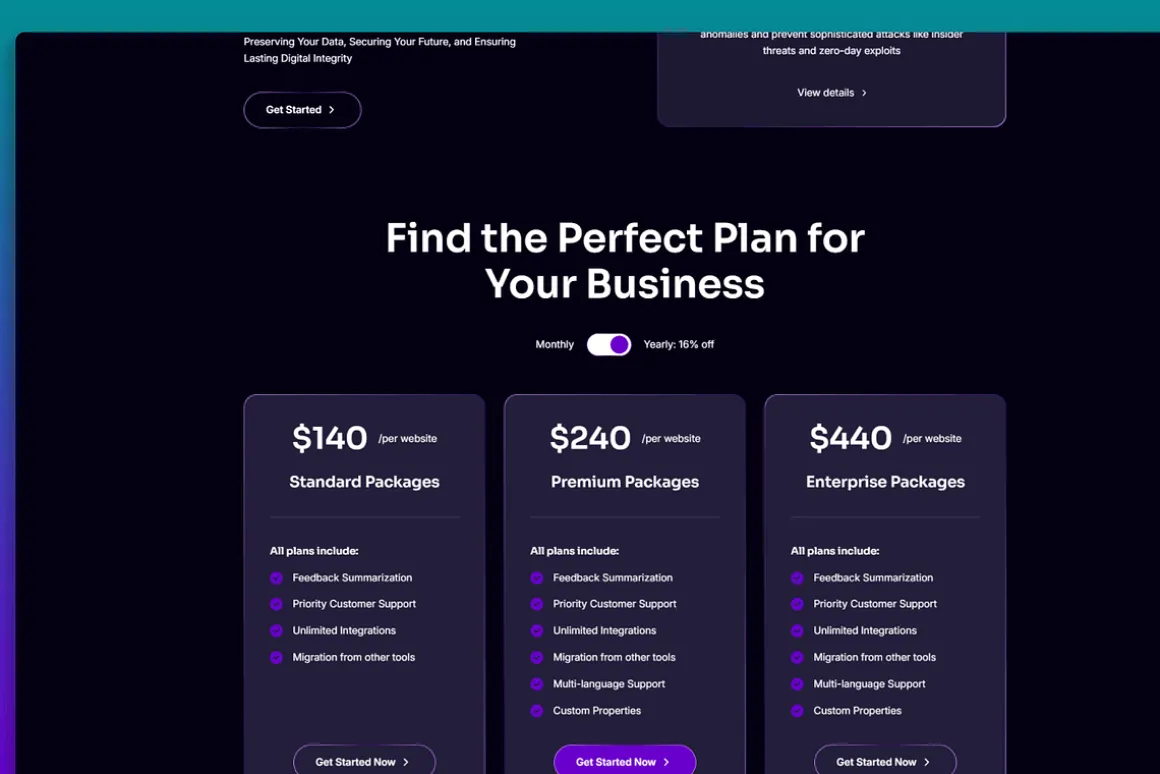ShieldPro Figma IT Security Template