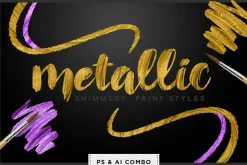 Shimmery Gold Paint Styles Bundle