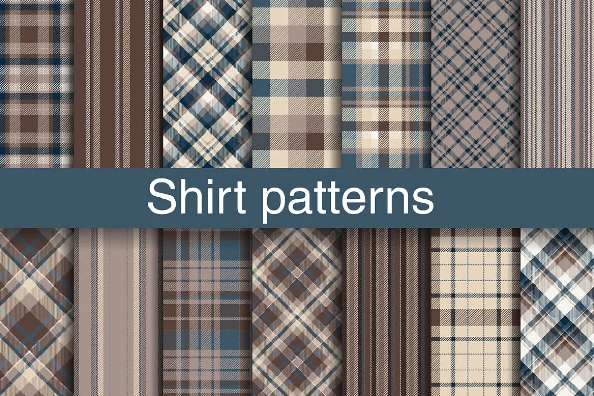 #35 Shirt Plaid Patterns EPS + JPG