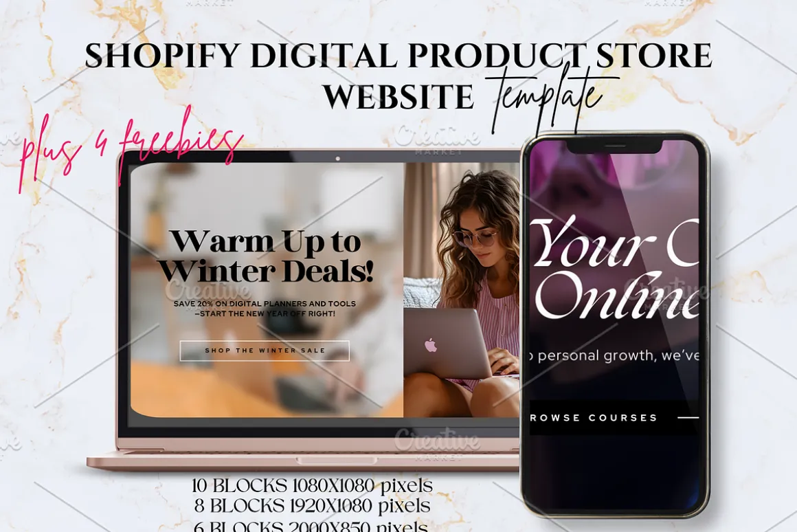 SHOPIFY WEBSITE FOR DIGITAL PRODUCTS