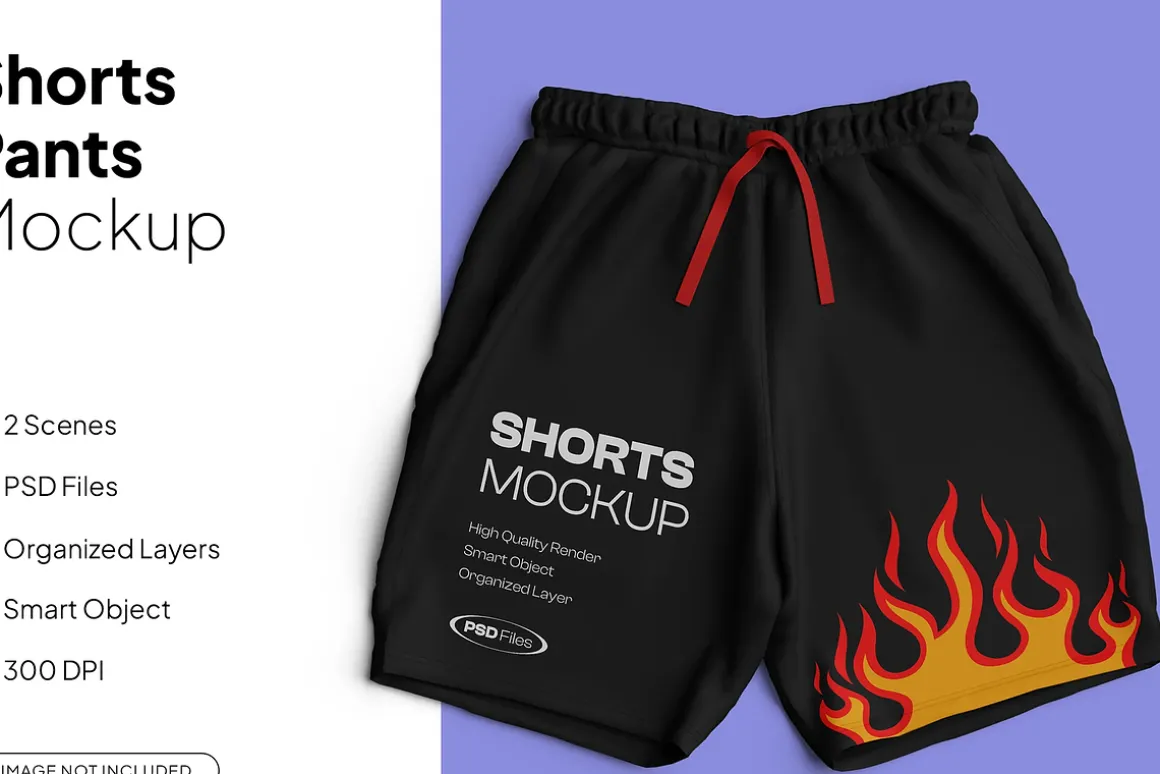 Shorts Mockup Front & Back