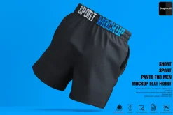 Short Sport Pants for Men Mockup