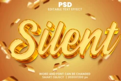 Silent 3d Chrome Text Effect Font