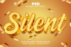 Silent 3d Chrome Text Effect Font