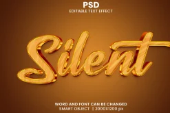 Silent 3d Editable Psd Text Effect