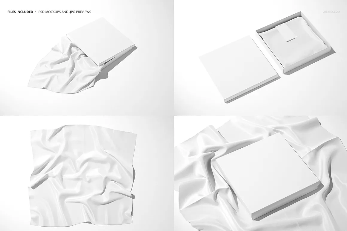 Silk Scarf Box Mockup Set 07/FFv.12