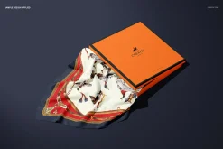 Silk Scarf Box Mockup Set 07/FFv.12