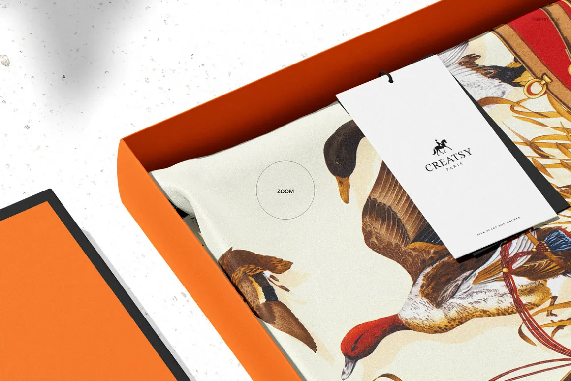 Silk Scarf Box Mockup Set 07/FFv.12