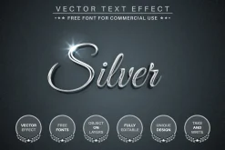Silver - Editable Text Effect