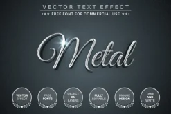 Silver - Editable Text Effect