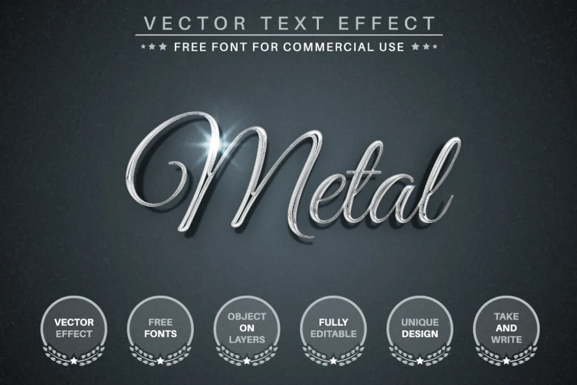 Silver - Editable Text Effect