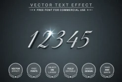 Silver - Editable Text Effect